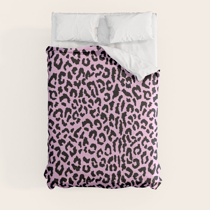 2000s leopard-black on palest pink Comforter