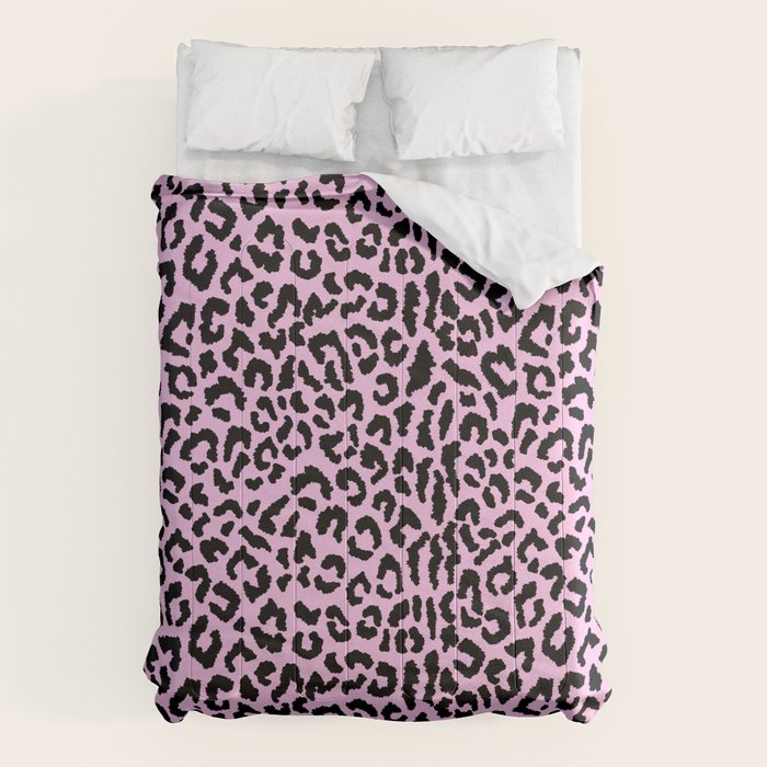 2000s leopard-black on palest pink Comforter