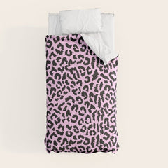 2000s leopard-black on palest pink Comforter