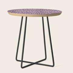2000s leopard-black on palest pink Side Table