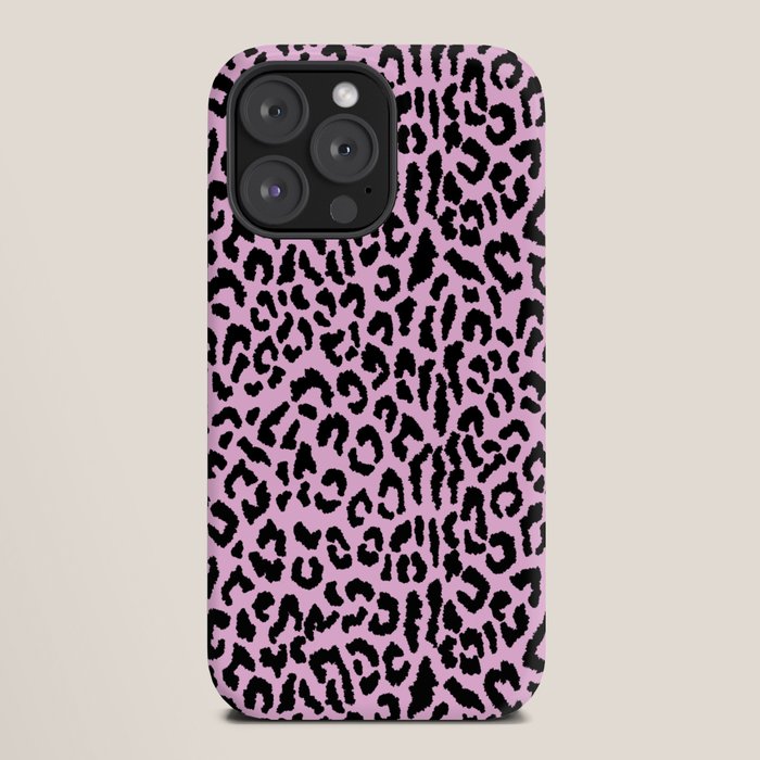 2000s leopard-black on palest pink iPhone Case