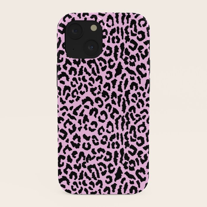 2000s leopard-black on palest pink iPhone Case