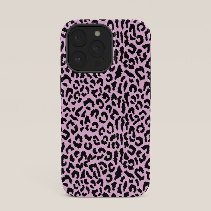 2000s leopard-black on palest pink iPhone Case