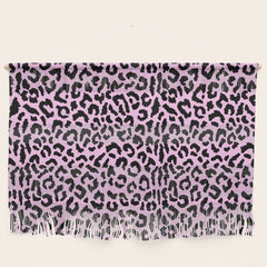 2000s leopard-black on palest pink Wall Hanging