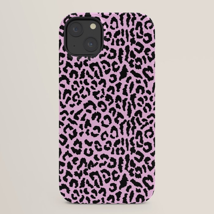 2000s leopard-black on palest pink iPhone Case