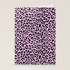 2000s leopard-black on palest pink Stationery Card