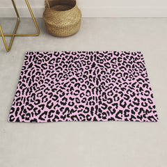 2000s leopard-black on palest pink Rug