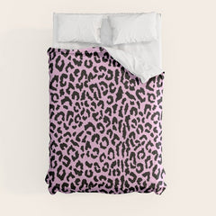 2000s leopard-black on palest pink Comforter