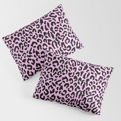 2000s leopard-black on palest pink Pillow Sham