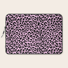 2000s leopard-black on palest pink Laptop Sleeve