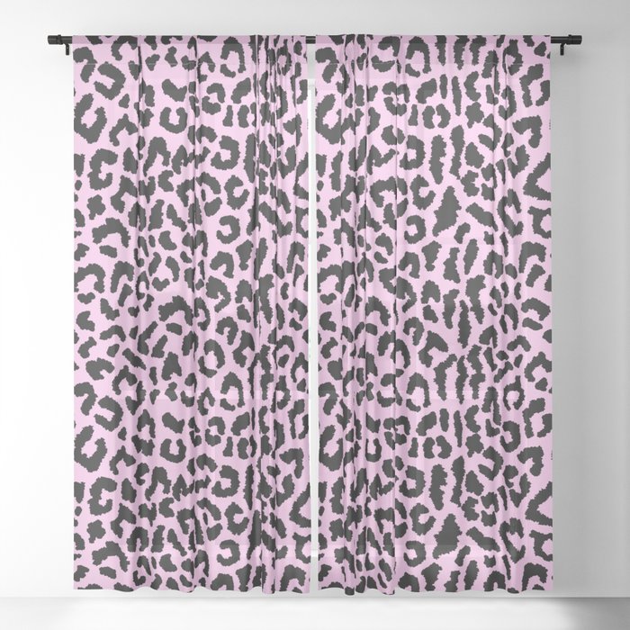 2000s leopard-black on palest pink Window Curtain