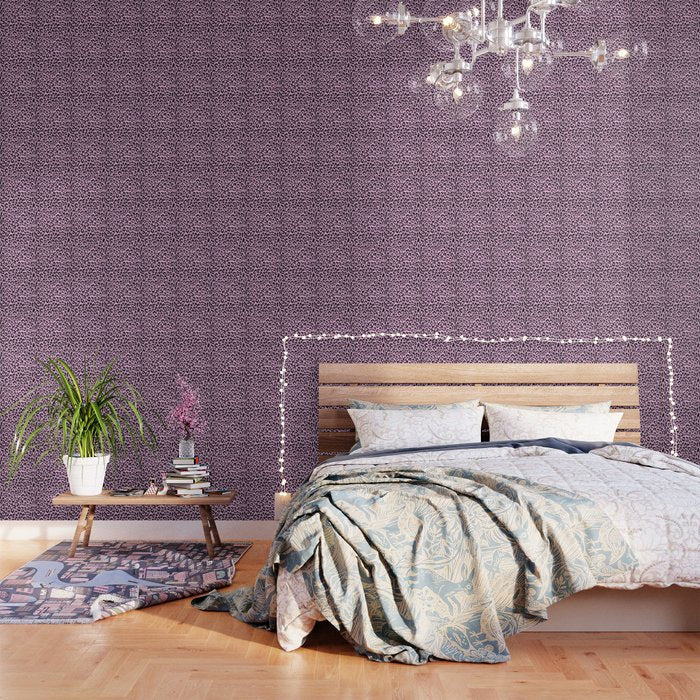 2000s leopard-black on palest pink Wallpaper