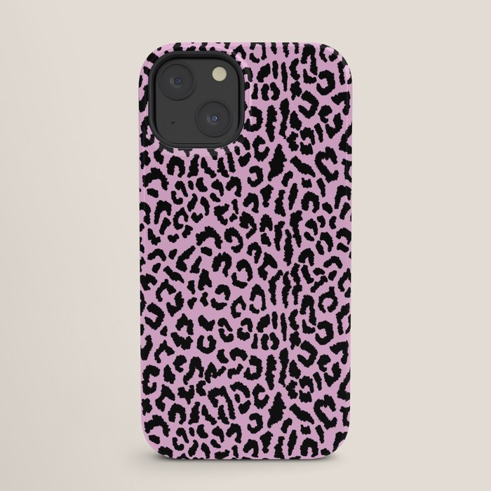 2000s leopard-black on palest pink iPhone Case