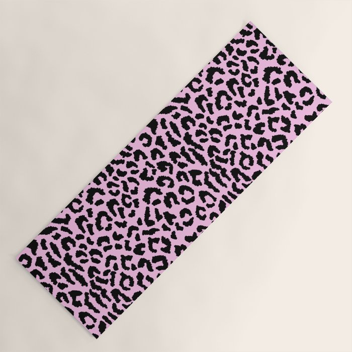 2000s leopard-black on palest pink Yoga Mat