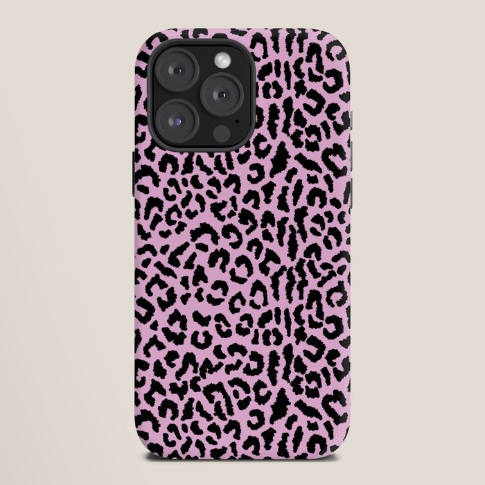 2000s leopard-black on palest pink iPhone Case