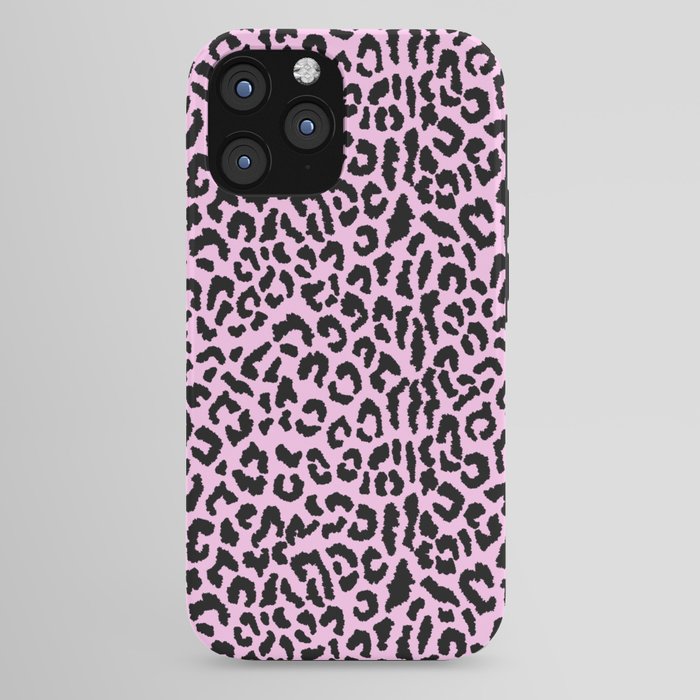 2000s leopard-black on palest pink iPhone Case