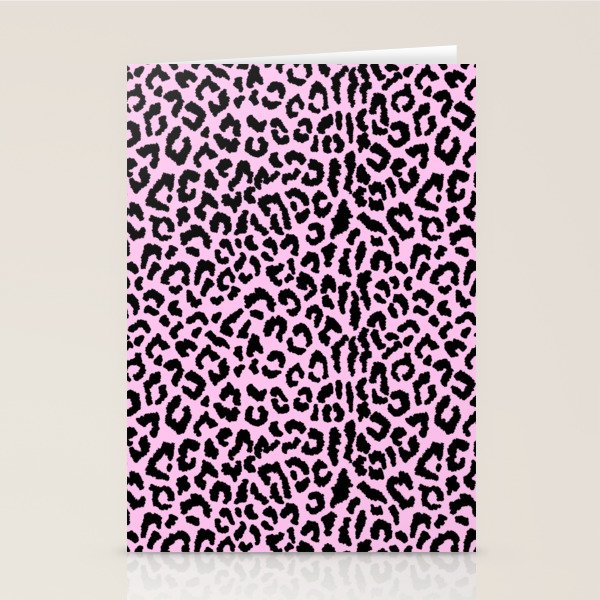 2000s leopard-black on palest pink Stationery Card