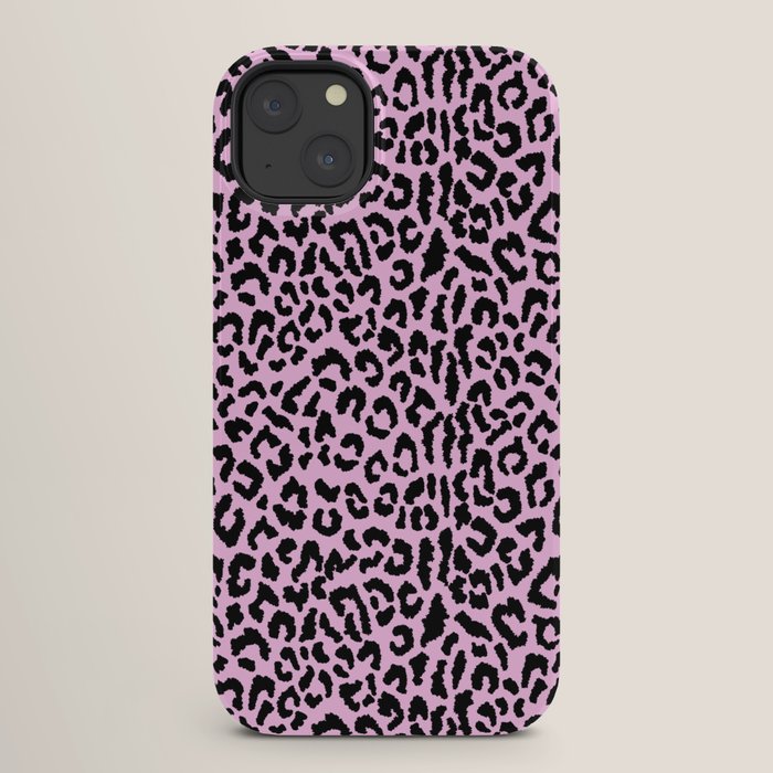 2000s leopard-black on palest pink iPhone Case