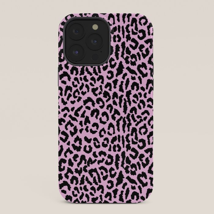 2000s leopard-black on palest pink iPhone Case