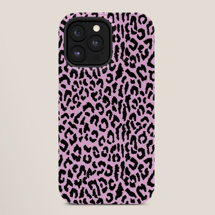 2000s leopard-black on palest pink iPhone Case