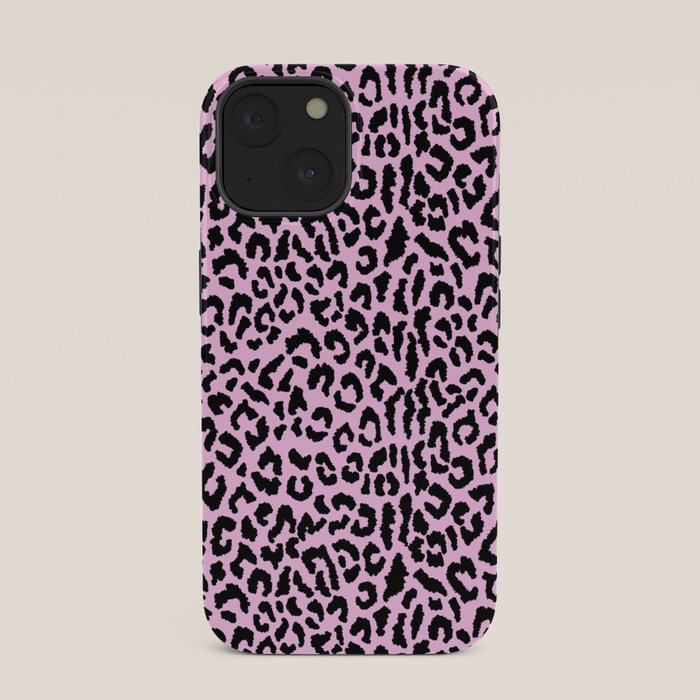 2000s leopard-black on palest pink iPhone Case