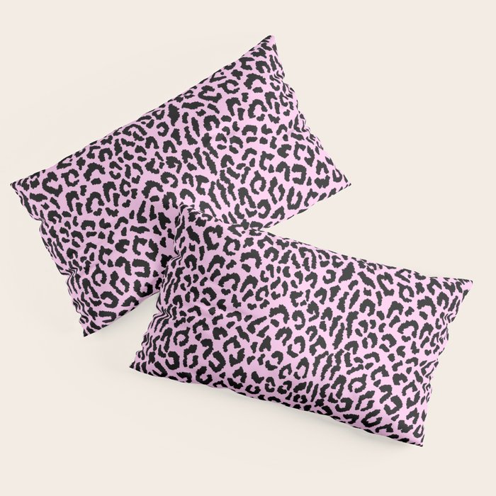 2000s leopard-black on palest pink Pillow Sham