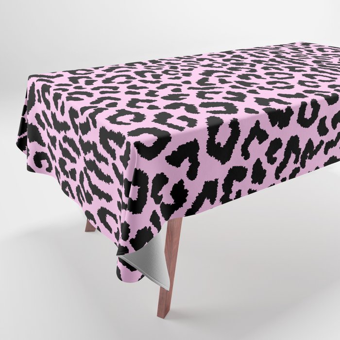 2000s leopard-black on palest pink Tablecloth