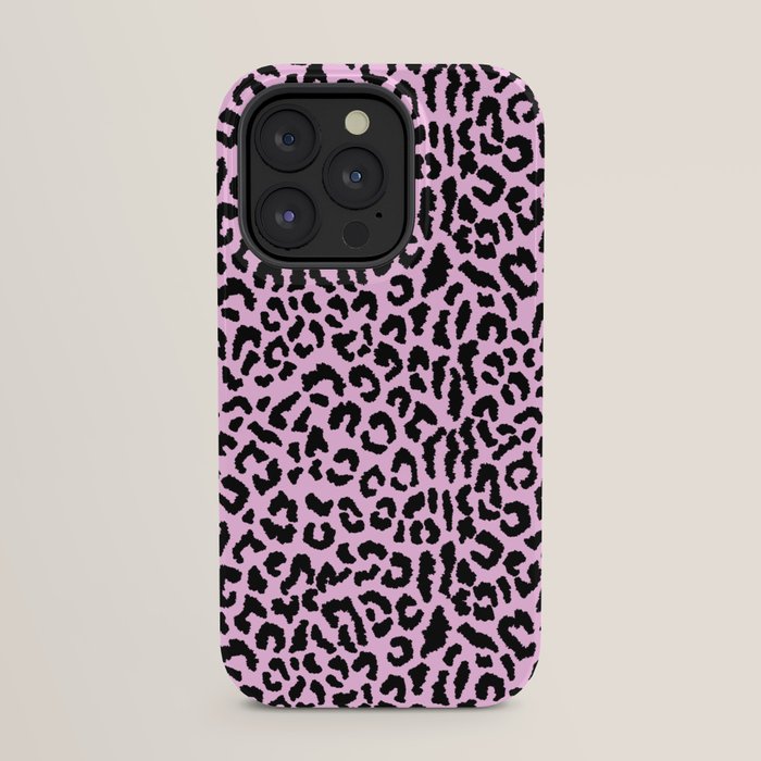 2000s leopard-black on palest pink iPhone Case