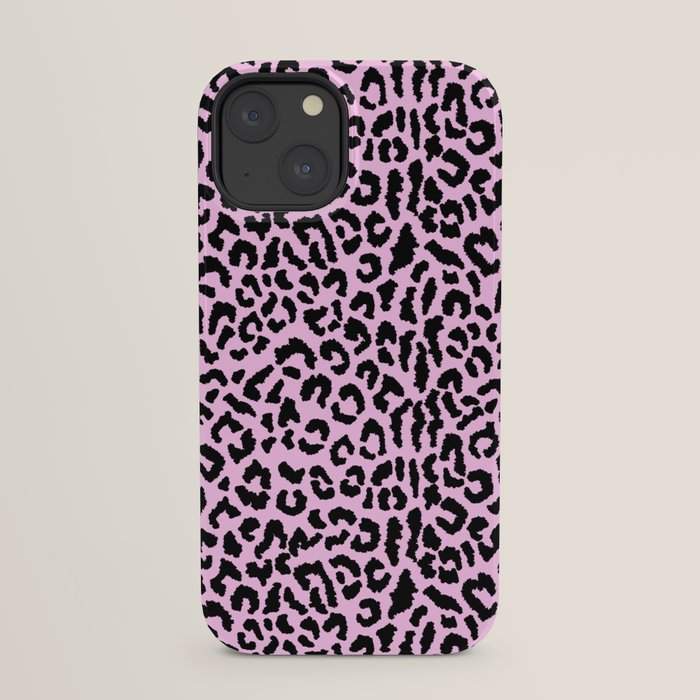 2000s leopard-black on palest pink iPhone Case