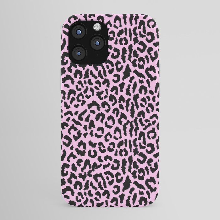 2000s leopard-black on palest pink iPhone Case