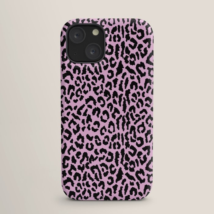 2000s leopard-black on palest pink iPhone Case