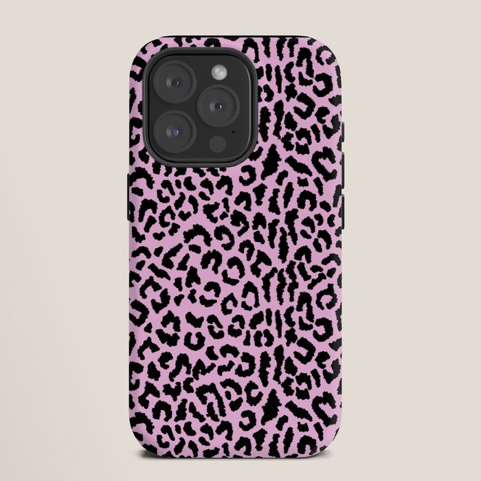2000s leopard-black on palest pink iPhone Case