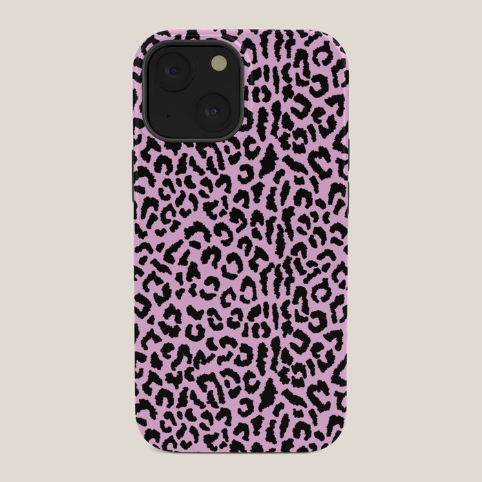 2000s leopard-black on palest pink iPhone Case