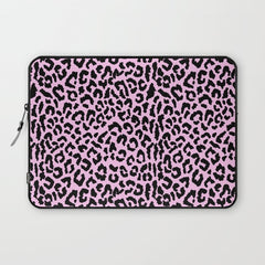 2000s leopard-black on palest pink Laptop Sleeve