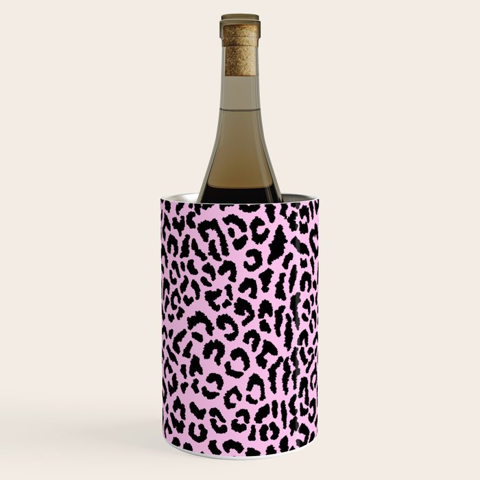 2000s leopard-black on palest pink Wine Chiller