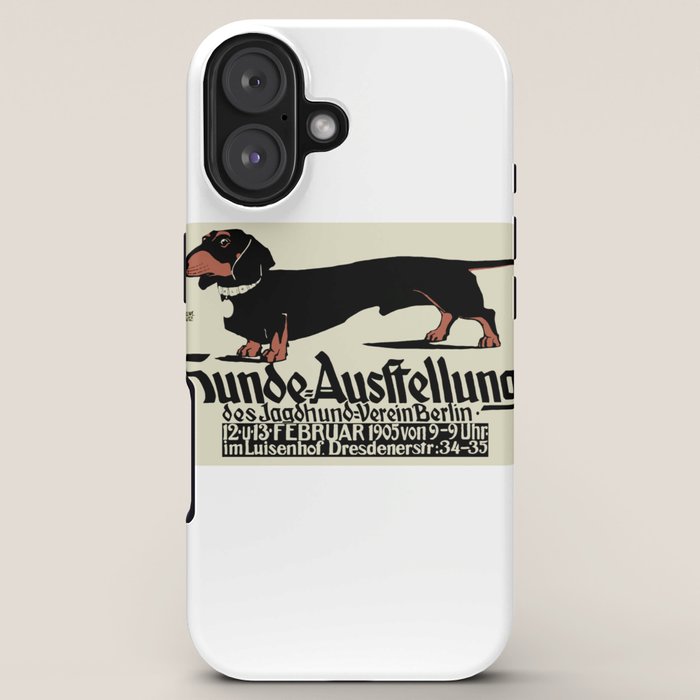 1905 German Dog Show Dachshund Poster iPhone Case