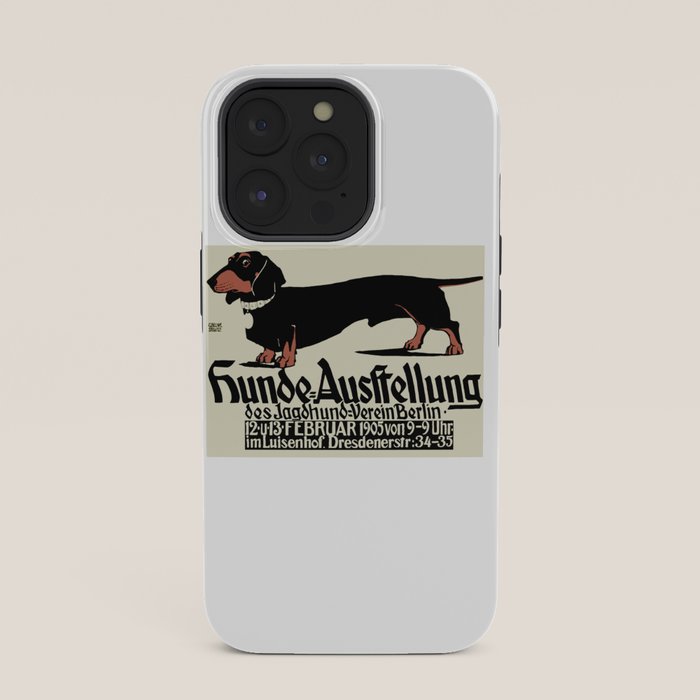 1905 German Dog Show Dachshund Poster iPhone Case