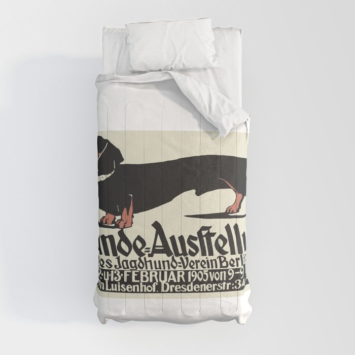 1905 German Dog Show Dachshund Poster Comforter