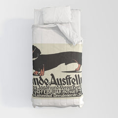 1905 German Dog Show Dachshund Poster Comforter