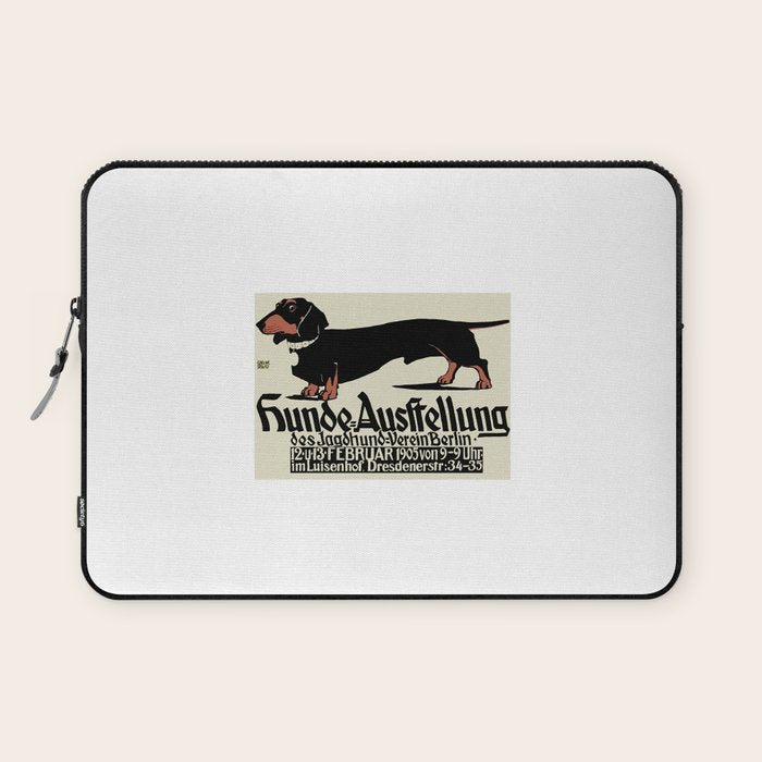 1905 German Dog Show Dachshund Poster Laptop Sleeve