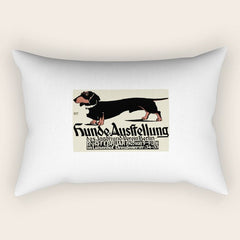 1905 German Dog Show Dachshund Poster Rectangular Pillow