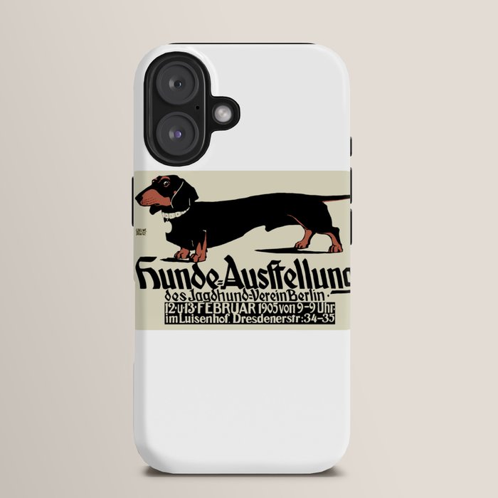 1905 German Dog Show Dachshund Poster iPhone Case