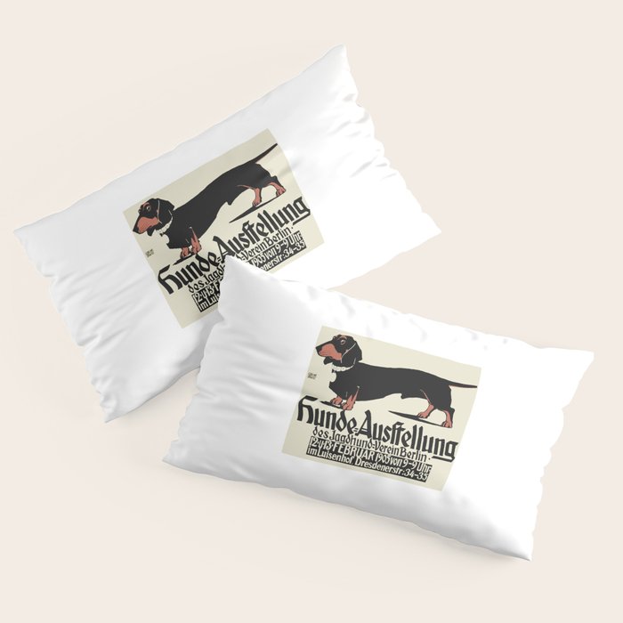 1905 German Dog Show Dachshund Poster Pillow Sham