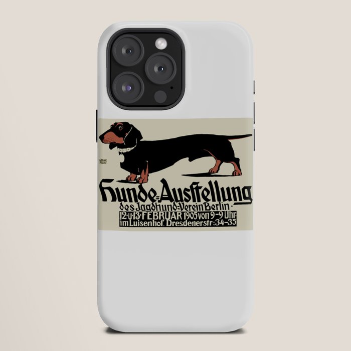 1905 German Dog Show Dachshund Poster iPhone Case