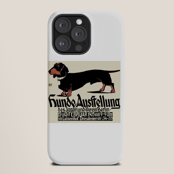 1905 German Dog Show Dachshund Poster iPhone Case