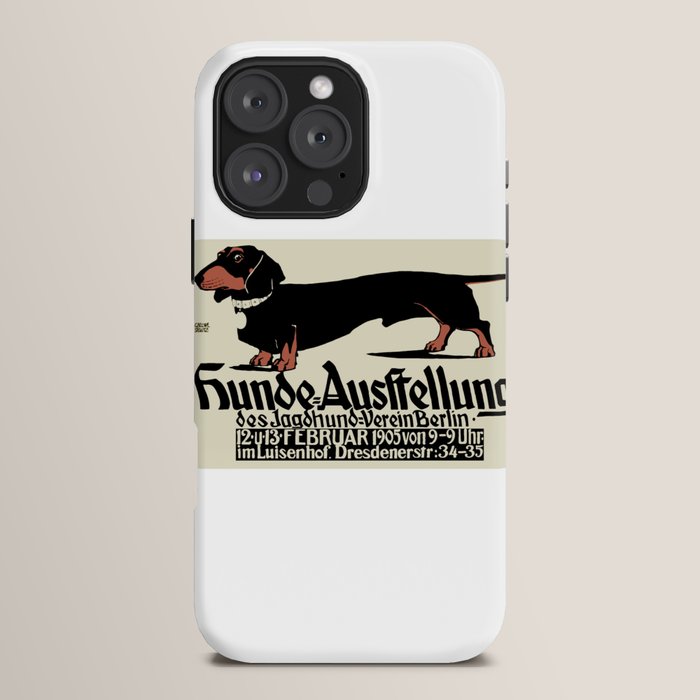 1905 German Dog Show Dachshund Poster iPhone Case