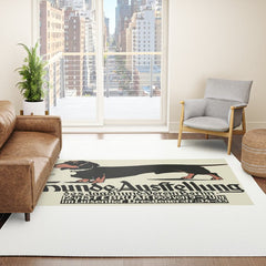 1905 German Dog Show Dachshund Poster Rug