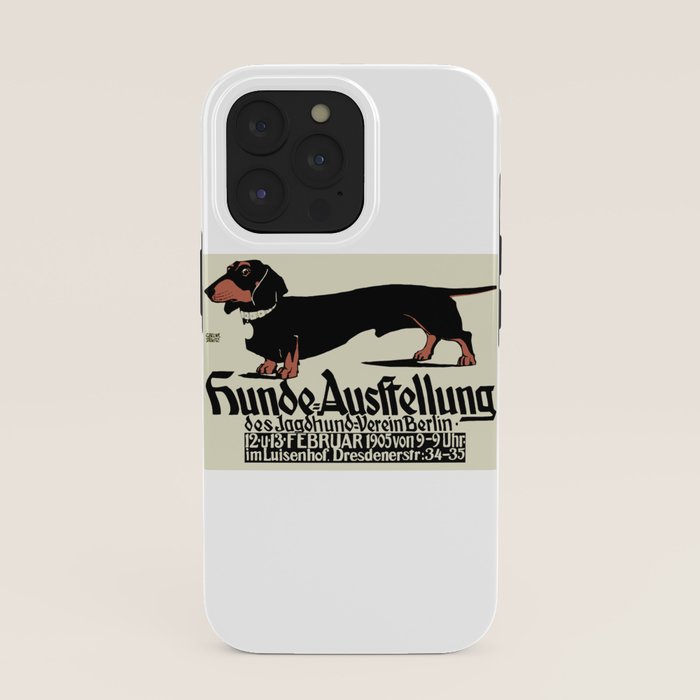 1905 German Dog Show Dachshund Poster iPhone Case
