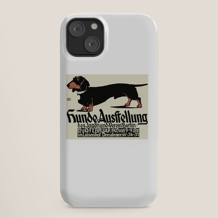 1905 German Dog Show Dachshund Poster iPhone Case