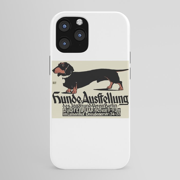 1905 German Dog Show Dachshund Poster iPhone Case